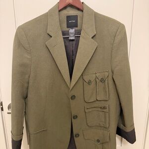 SMYTHE OLIVE GREEN UTILITY BLAZER!